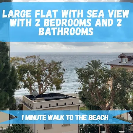1 Min Walk From The Sea, With 2 Bed And 2 Bath * Alassio